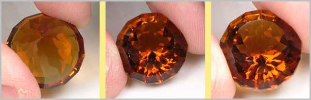 32 cts champagne Hydrothermal Quartz, round
