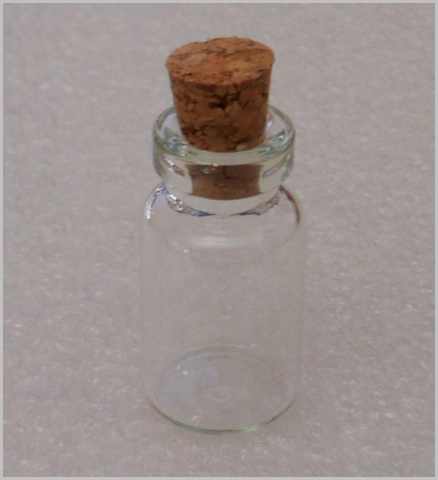 Glassbottle with cork